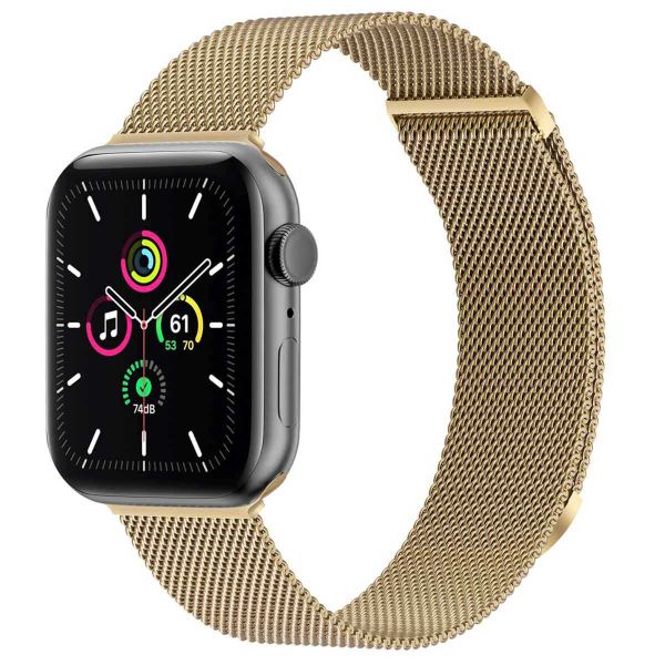 imoshion Mailändische Magnetarmband für die Apple Watch Series 1-9 / SE - 38/40/41 mm / Series 10 - 42 mm - Größe S - Champagne