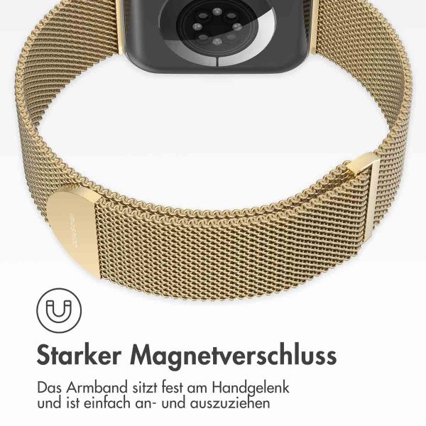 imoshion Mailändische Magnetarmband für die Apple Watch Series 1-9 / SE - 38/40/41 mm / Series 10 - 42 mm - Größe M - Champagne