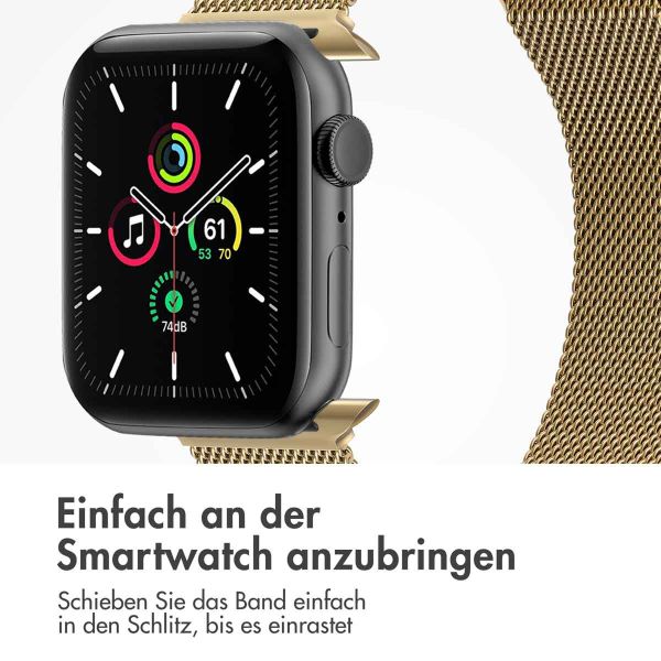 iMoshion Mailändische Magnetarmband für die Apple Watch Series 1-9 / SE / Ultra (2) - 42/44/45/49 mm - Größe M - Champagne