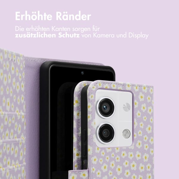 imoshion Design Klapphülle für das Xiaomi Redmi Note 13 (5G) - White Daisy