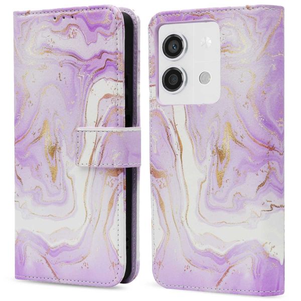 imoshion Design Klapphülle für das Xiaomi Redmi Note 13 (5G) - Purple Marble