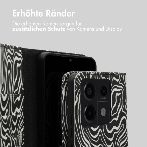 imoshion Design Klapphülle für das Xiaomi Redmi Note 13 Pro (5G) / Poco X6 - Black And White