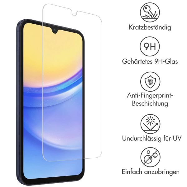 Accezz Screen Protector aus gehärtetem Glas für das Samsung Galaxy A15 (5G/4G)