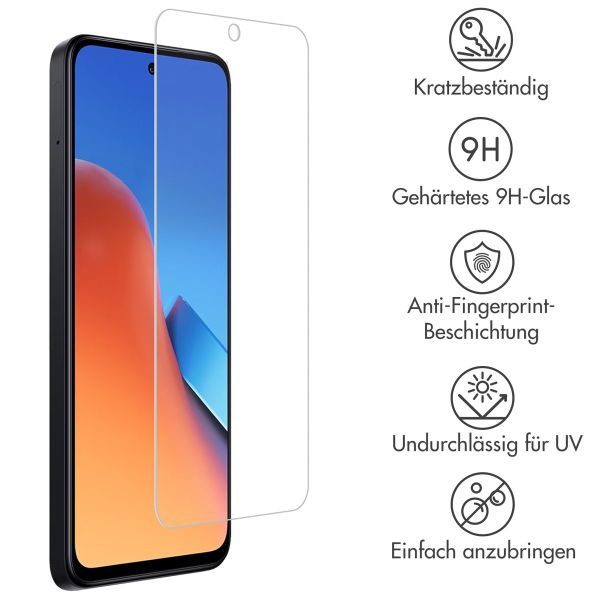 Accezz Screen Protector aus gehärtetem Glas für das Xiaomi Redmi 12 - Transparent