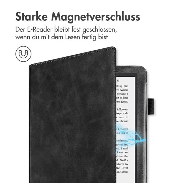 imoshion Klapphülle Sleepcover mit strap und stand für das Kobo Clara 2E / Tolino Shine 4 - Schwarz