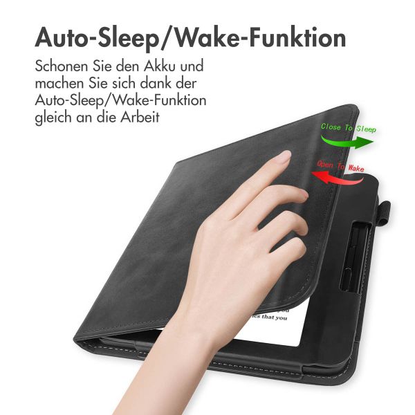 imoshion Klapphülle Sleepcover mit strap und stand für das Kobo Libra H2O - Schwarz