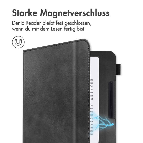 imoshion Klapphülle Sleepcover mit strap und stand für das Kobo Libra H2O - Schwarz