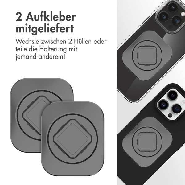 Accezz EasyLock handyhalterung Fahrrad - Inklusive Hülle für das iPhone 14 Pro - Aluminium - 360 Grad drehbar - Schwarz