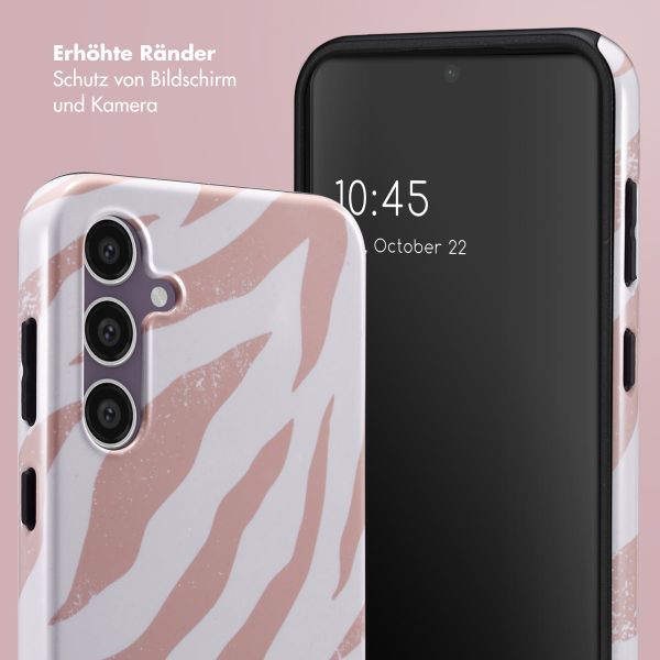 Selencia Vivid Back Cover für das Samsung Galaxy S23 FE - Colorful Zebra Old Pink