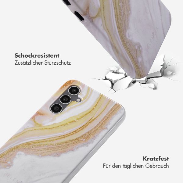 Selencia Vivid Back Cover für das Samsung Galaxy S23 FE - Chic Marble Gold