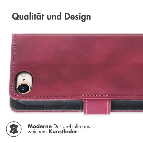 imoshion ﻿Klapphülle mit Kordel für das iPhone SE (2022 / 2020) / 8 / 7 - Rot