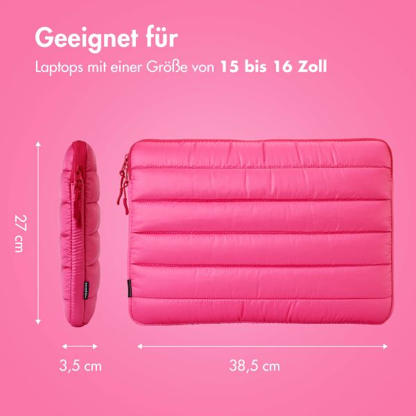 imoshion Puffer Laptop Hülle 15-16 Zoll - Laptop Sleeve - Hot Pink