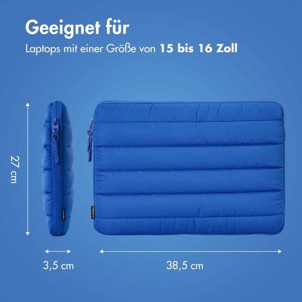 imoshion Puffer Laptop Hülle 15-16 Zoll - Laptop Sleeve - Cobalt Blue