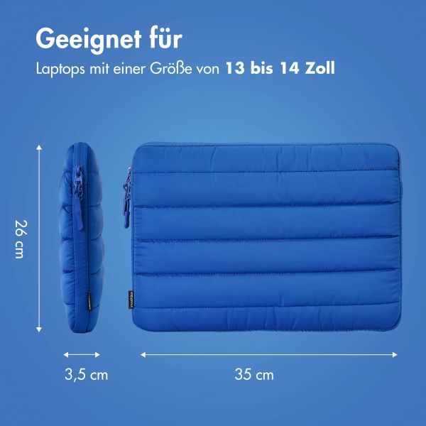 imoshion Puffer Laptop Hülle 13-14 Zoll - Laptop Sleeve - Cobalt Blue