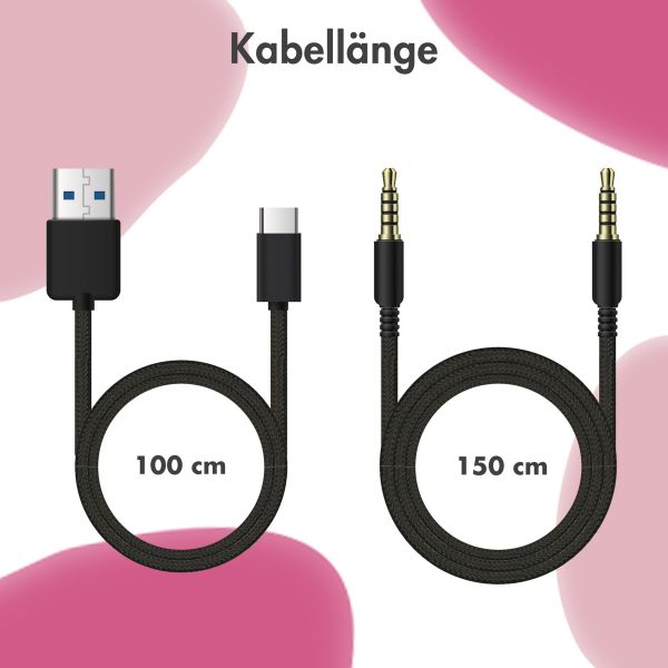 imoshion Kids Unicorn LED Light Bluetooth Kopfhörer - Kinderkopfhörer mit Dezibelbegrenzer - Drahtloser Kopfhörer + AUX-Kabel - Pink / Hot Pink