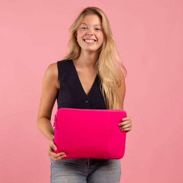 imoshion Laptop Hülle 13 Zoll - Laptop Sleeve mit Fach - Hot Pink