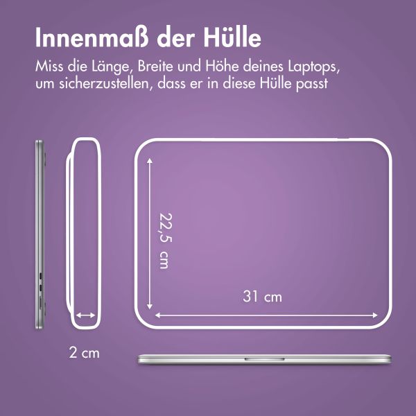 imoshion Laptop Hülle 13 Zoll - Laptop Sleeve mit Fach - Royal Plum