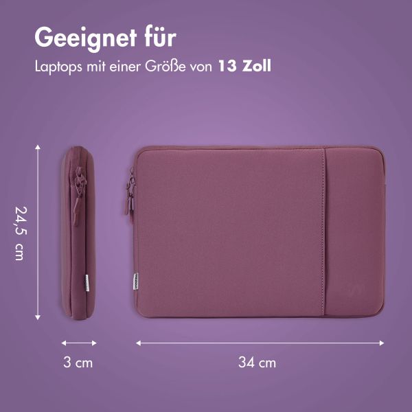 imoshion Laptop Hülle 13 Zoll - Laptop Sleeve mit Fach - Royal Plum