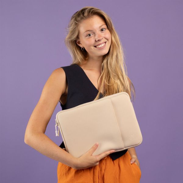 imoshion Laptop Hülle 13 Zoll - Laptop Sleeve mit Fach - Sandstone