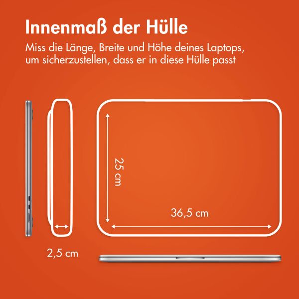 imoshion Laptop Hülle 15-16 Zoll - Laptop Sleeve mit Fach - Apricot Crush Orange