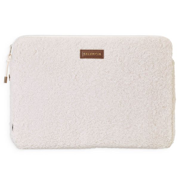 Selencia Teddy Laptop Hülle 13-14 Zoll - Laptop Sleeve - Beige