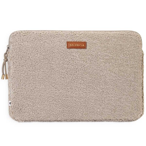 Selencia Teddy Laptop Hülle 13-14 Zoll - Laptop Sleeve - Brown