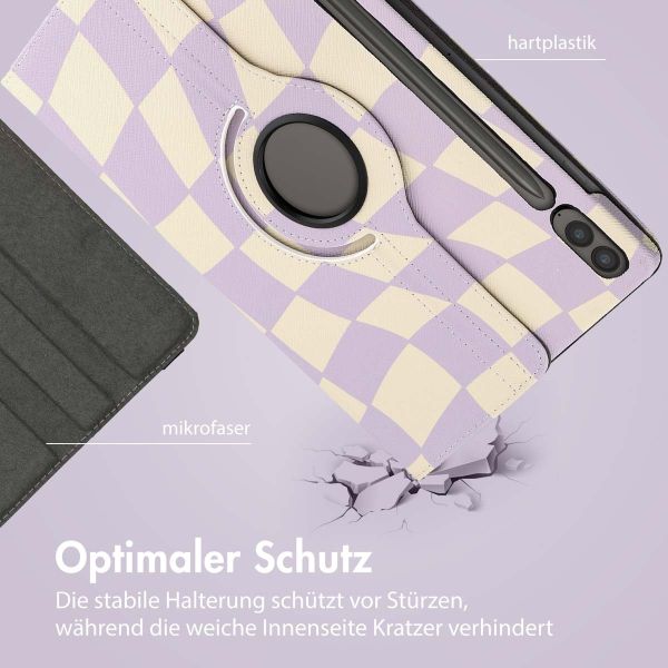 imoshion 360° drehbare Design Klapphülle für das Samsung Galaxy Tab S9 FE Plus - Dancing Cubes