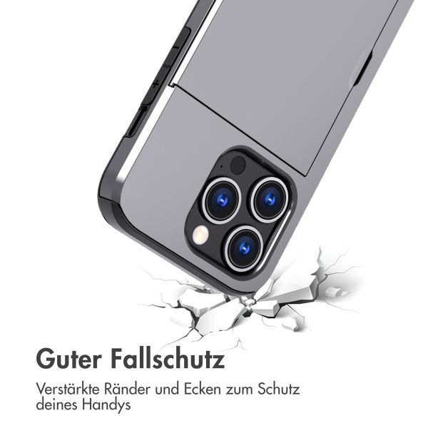 iMoshion Backcover mit Kartenfach für das iPhone 15 Pro - Grau