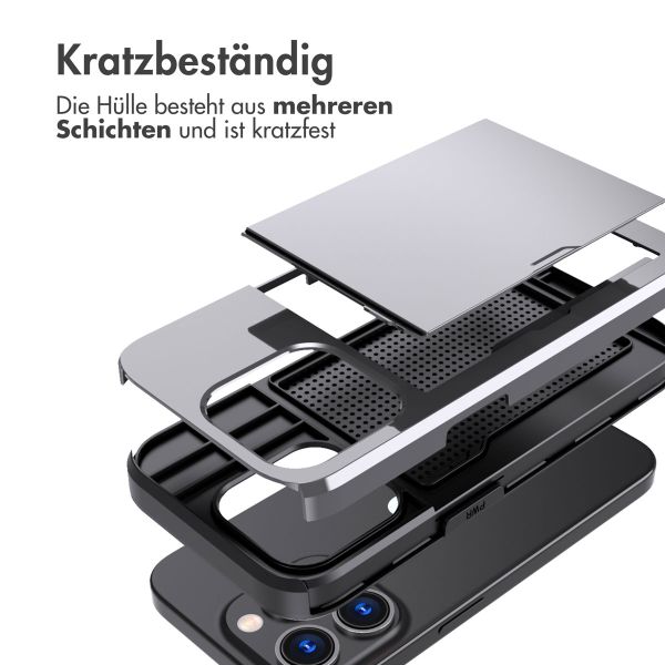 iMoshion Backcover mit Kartenfach für das iPhone 15 Pro - Grau