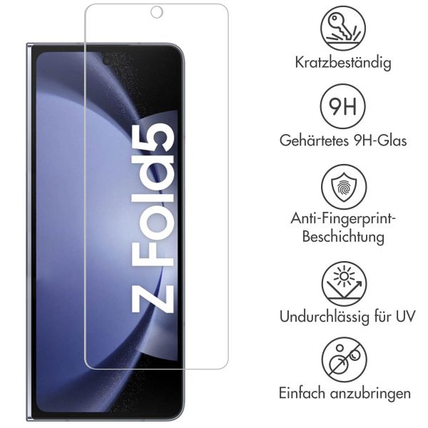 Selencia Displayschutz aus gehärtetem Glas für das Samsung Galaxy Z Fold 5 - Transparent 