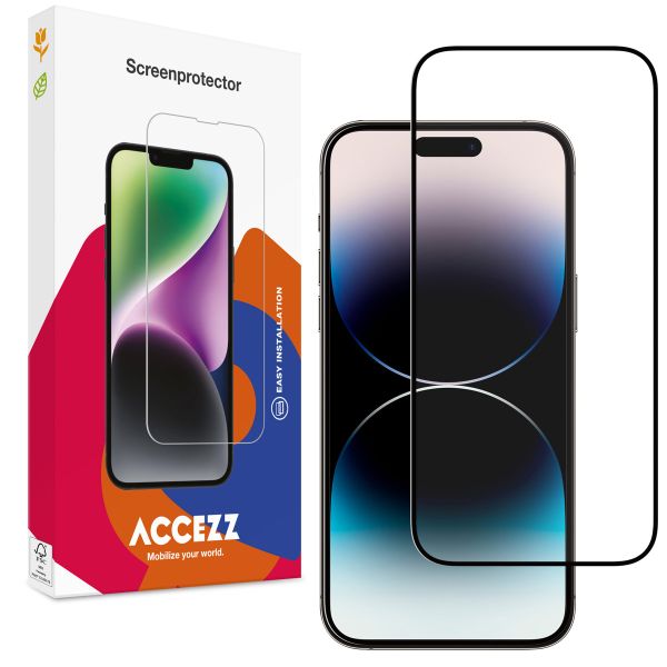 Accezz Full Cover Screen Protector aus gehärtetem Glas für das iPhone 14 Pro / 15 / 16