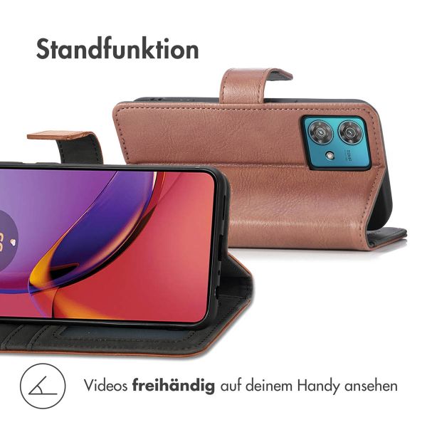 imoshion Luxuriöse Klapphülle für das Motorola Moto G84 - Braun