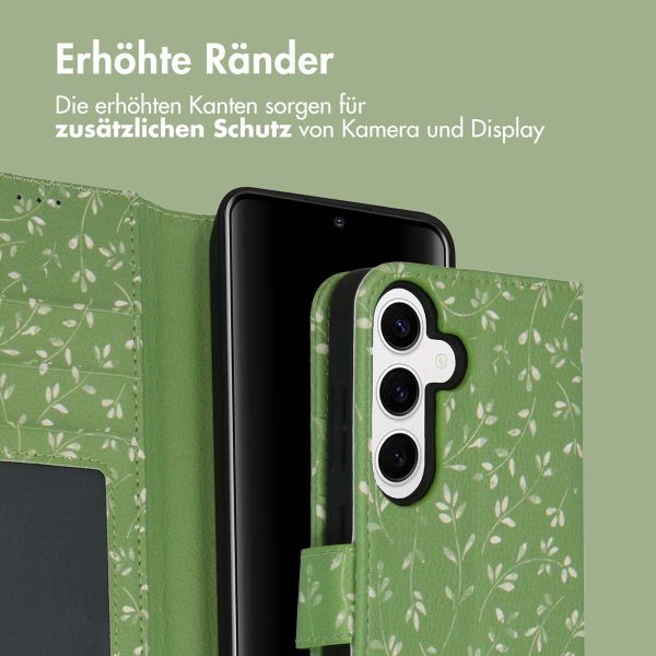 imoshion Design Klapphülle für das Samsung Galaxy S24 Plus - Green Flowers