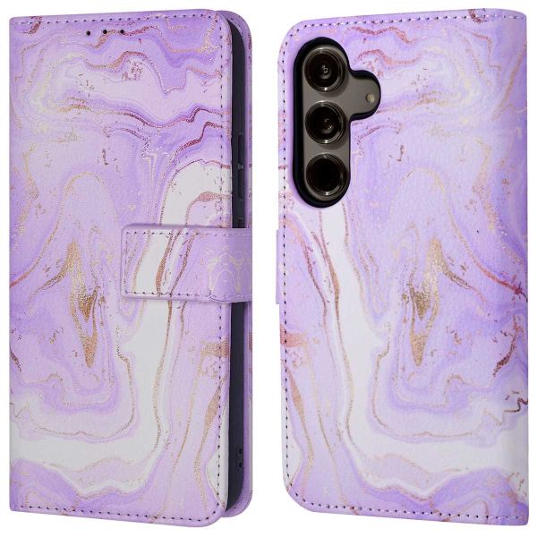 iMoshion Design Klapphülle für das Samsung Galaxy S24 Plus - Purple Marble