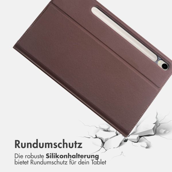 Accezz Classic Tablet Case für das Samsung Galaxy Tab S9 11.0 Zoll / S9 FE 10.9 Zoll - Braun