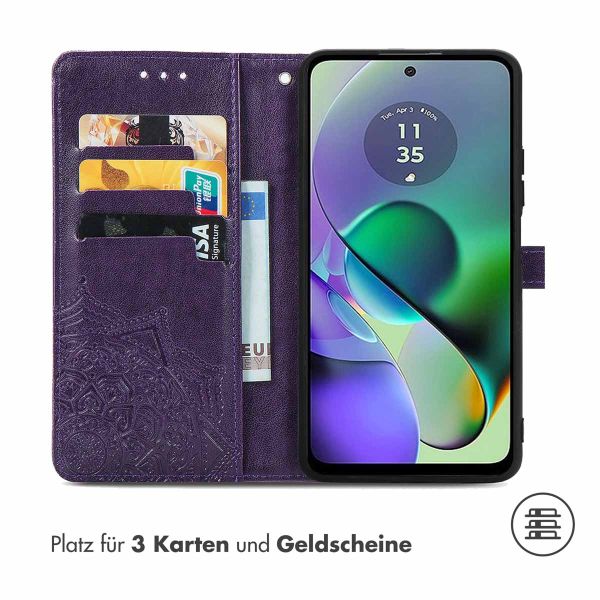 imoshion Mandala Klapphülle für das Motorola Moto G54 - Violett