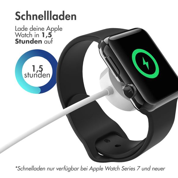 imoshion Ladekabel für die Apple Watch USB-C und USB-A – 0,5 Meter – Weiß