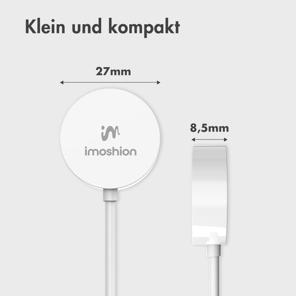 imoshion Ladekabel für die Apple Watch USB-C und USB-A – 0,5 Meter – Weiß