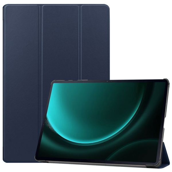 imoshion Trifold Klapphülle für das Samsung Tab S9 FE Plus / Tab S9 Plus 12.4 Zoll - Dunkelblau