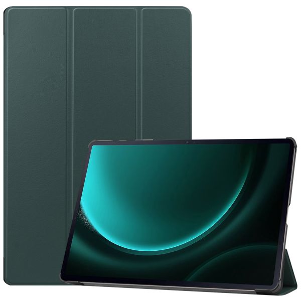 imoshion Trifold Klapphülle für das Samsung Tab S9 FE Plus / Tab S9 Plus 12.4 Zoll -  Dunkelgrün