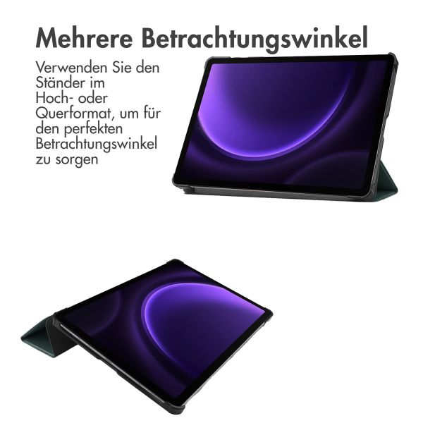 imoshion Trifold Klapphülle für das Samsung Tab S9 FE 10.9 Zoll / Tab S9 11.0 Zoll - Dunkelgrün