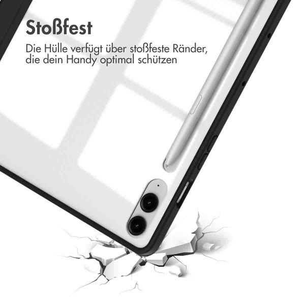 imoshion Trifold Hardcase Klapphülle für das Samsung Tab S9 FE Plus / Tab S9 Plus 12.4 Zoll - Schwarz