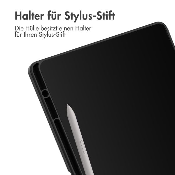 imoshion Trifold Hardcase Klapphülle für das Samsung Tab S9 FE Plus / Tab S9 Plus 12.4 Zoll - Schwarz