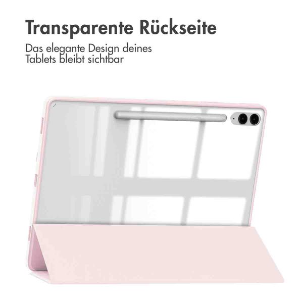 imoshion Trifold Hardcase Klapphülle für das Samsung Tab S9 FE Plus / Tab S9 Plus 12.4 Zoll - Rosa