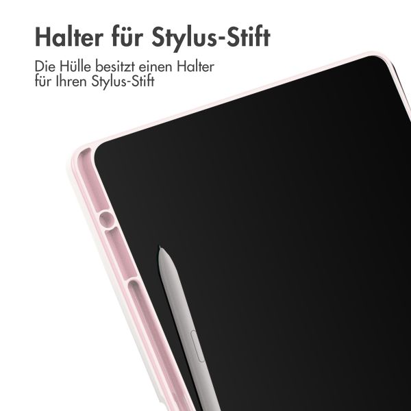 imoshion Trifold Hardcase Klapphülle für das Samsung Tab S9 FE Plus / Tab S9 Plus 12.4 Zoll - Rosa