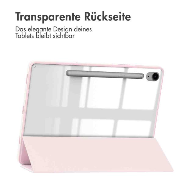 imoshion Trifold Hardcase Klapphülle für das Samsung Tab S9 FE 10.9 Zoll / Tab S9 11.0 Zoll - Rosa