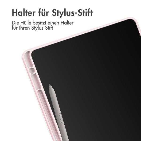 imoshion Trifold Hardcase Klapphülle für das Samsung Tab S9 FE 10.9 Zoll / Tab S9 11.0 Zoll - Rosa