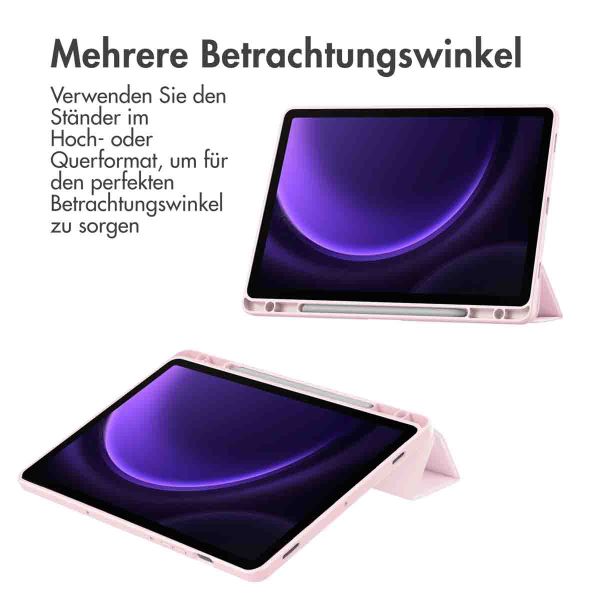 imoshion Trifold Hardcase Klapphülle für das Samsung Tab S9 FE 10.9 Zoll / Tab S9 11.0 Zoll - Rosa