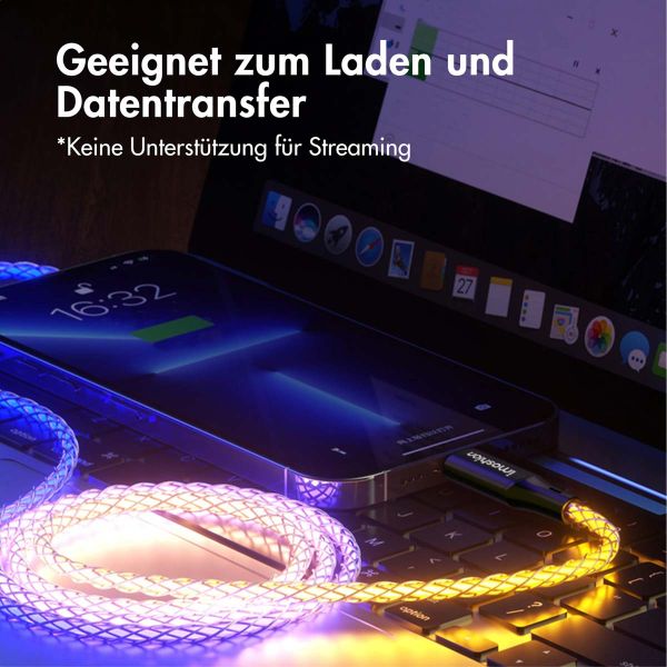 imoshion Leughtendes Schnellladekabel RGB - USB-A zu USB-C Kabel - 1 Meter