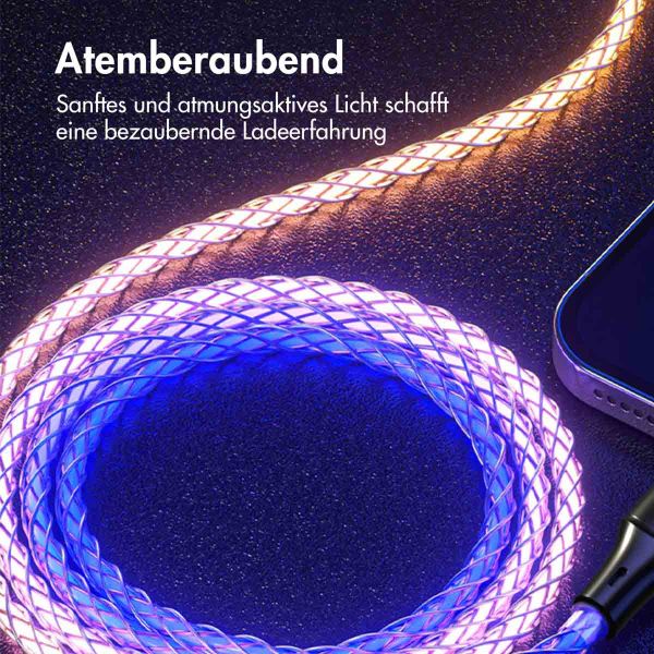 imoshion Leughtendes Schnellladekabel RGB - USB-A zu USB-C Kabel - 1 Meter